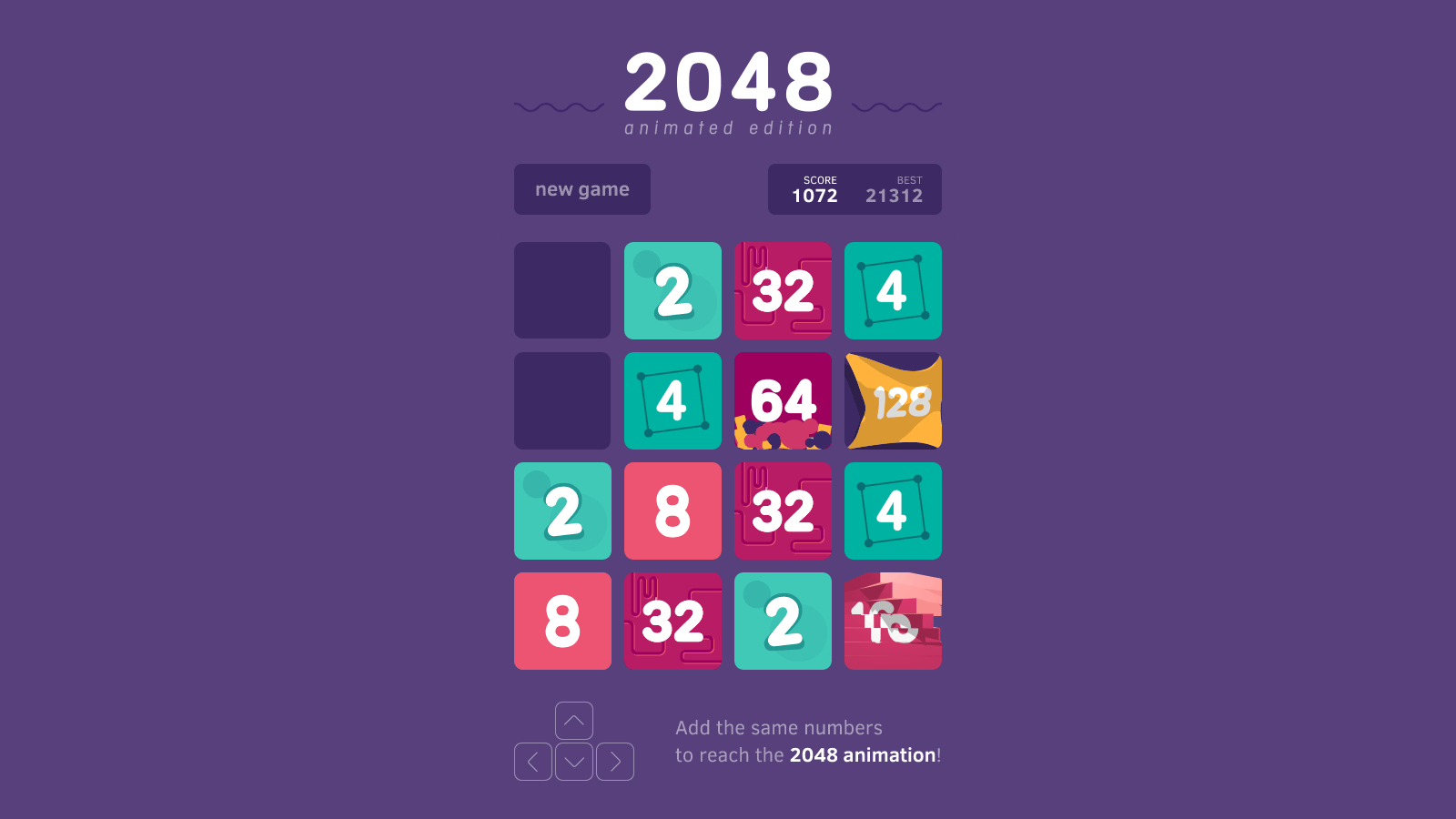 2048 game - Animated edition