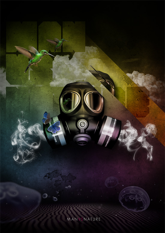Illustration Man vs Nature - Romain Cousin