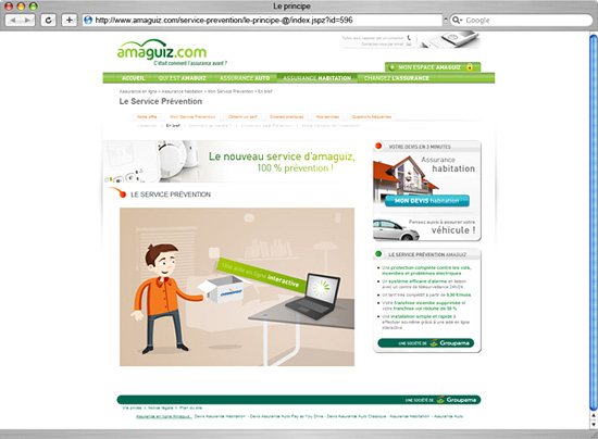 Int&eacute;gration animation flash - Service pr&eacute;vention amaguiz - Romain Cousin
